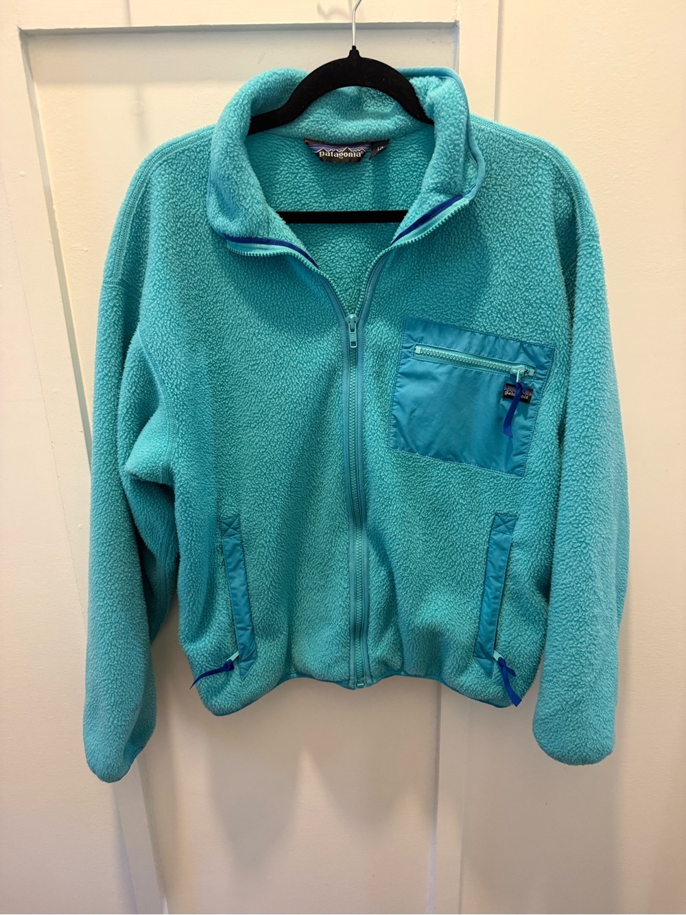 Patagonia Vintage Teal Zip-Up Fleece Jacket